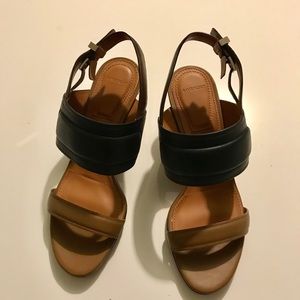 Givenchy black and brown sandals